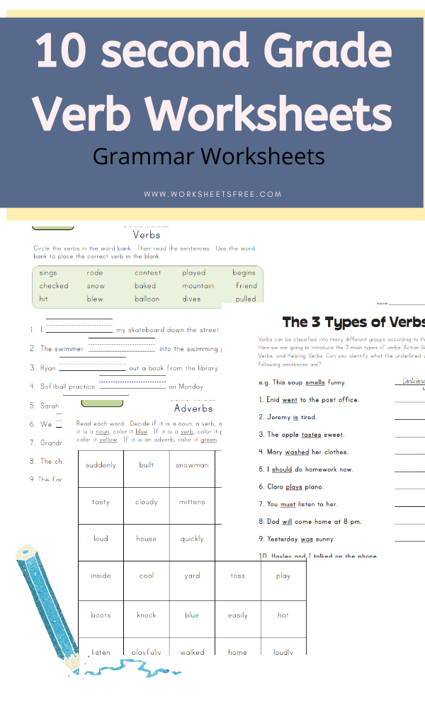 Verbs Worksheets Second Grade