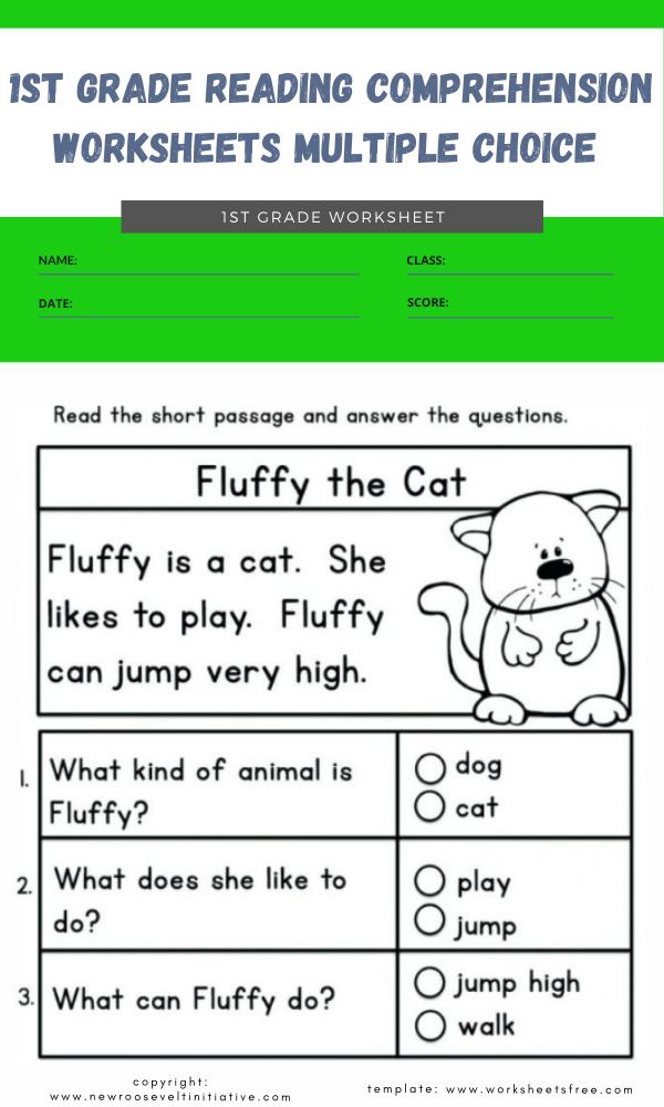 1st Grade Reading Comprehension Worksheets Multiple Choice In 2023 Worksheets Free