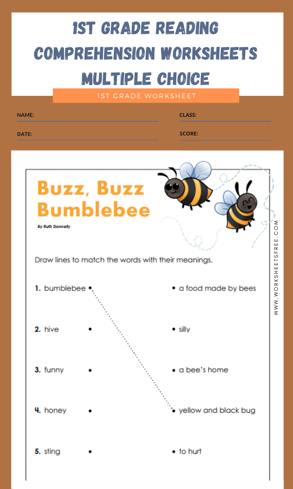 1st grade reading comprehension worksheets multiple choice 9 Worksheets Free