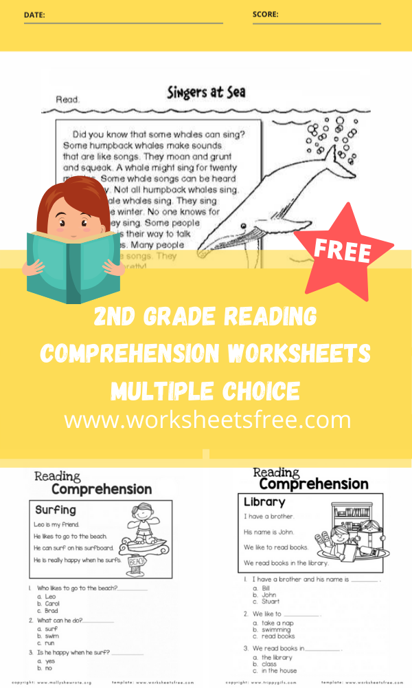2nd grade reading comprehension worksheets multiple choice Worksheets Free