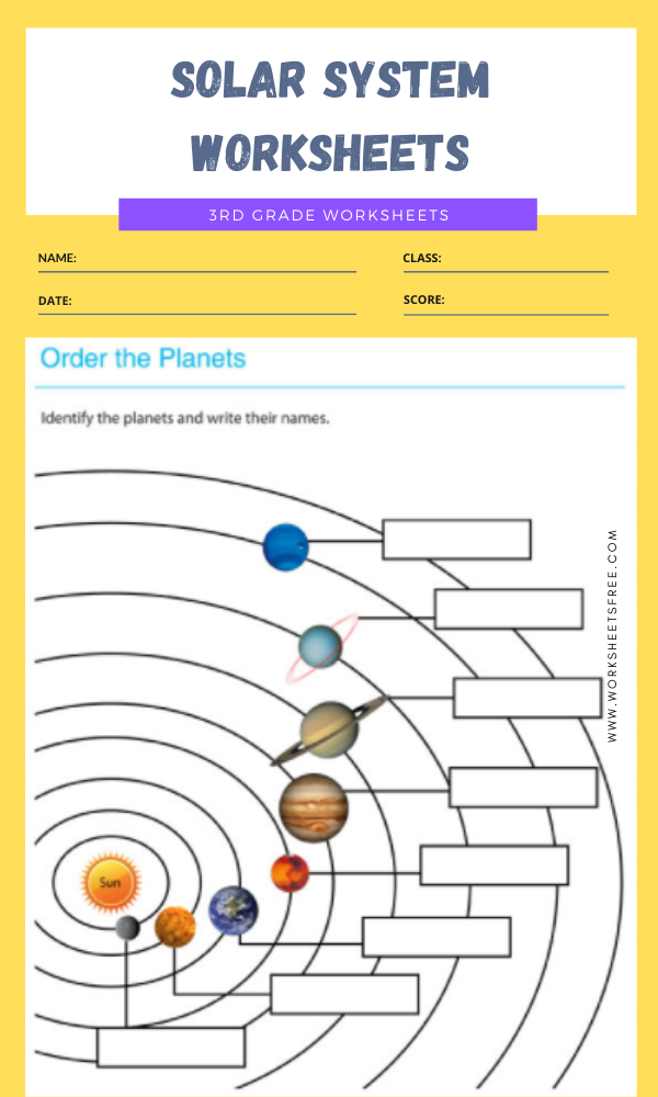 solar system math worksheets