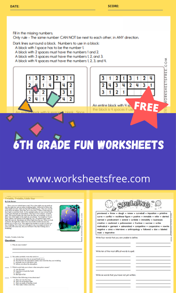 6th-grade-fun-worksheets-worksheets-free