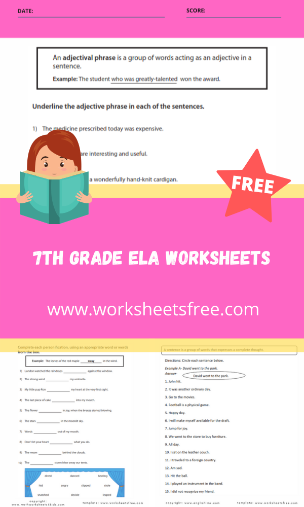 7th grade ela worksheets | Worksheets Free