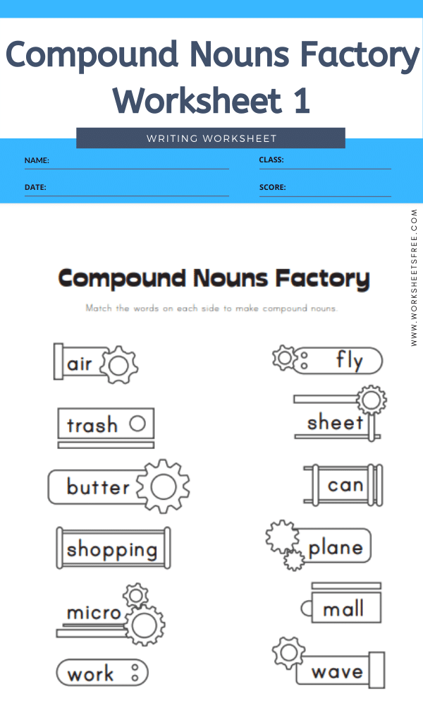 Compound Nouns Factory Worksheet 1 Worksheets Free