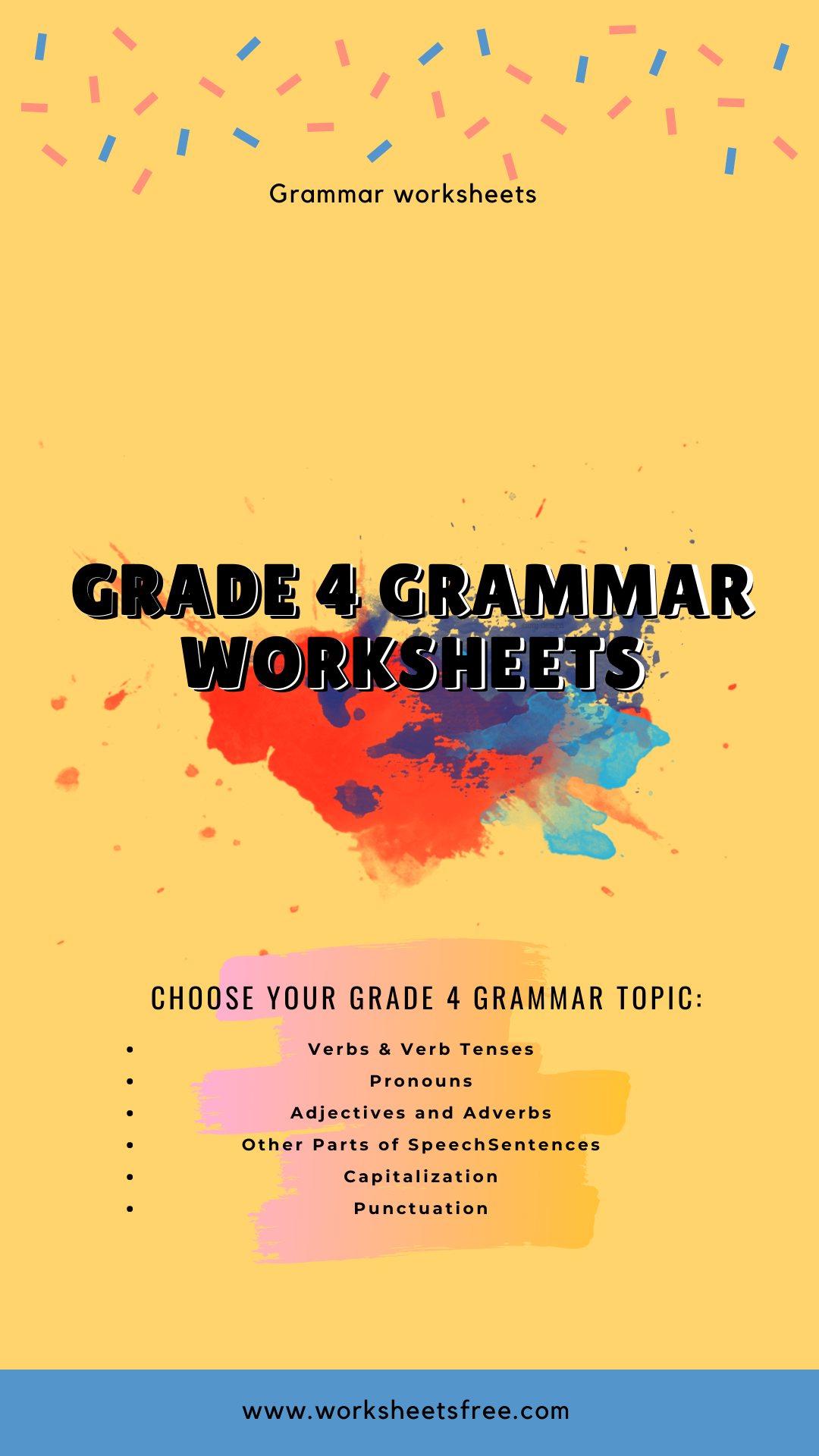 Free Download English Grammar Worksheets For Grade 4