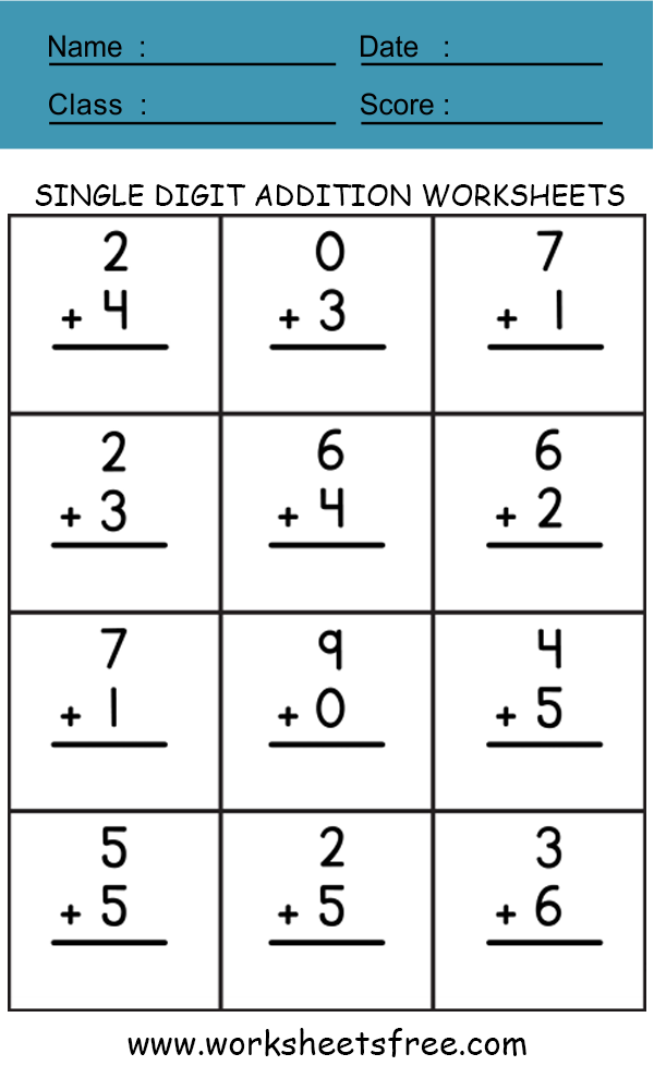 math-1-digit-addition-worksheet