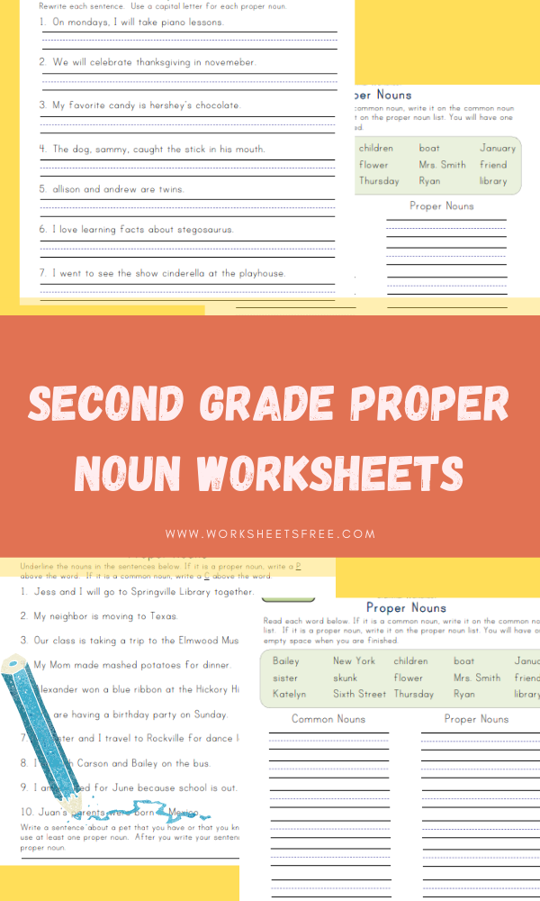 Noun Worksheets Second Grade
