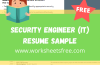 Security Engineer IT Resume Sample